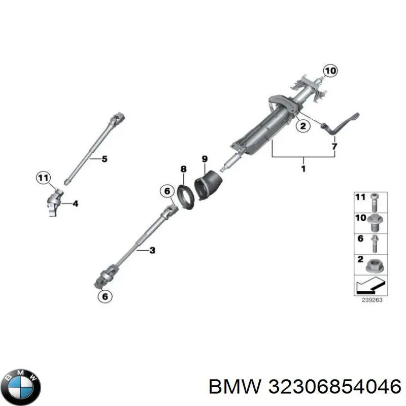 Рулевая колонка 32306854046 BMW