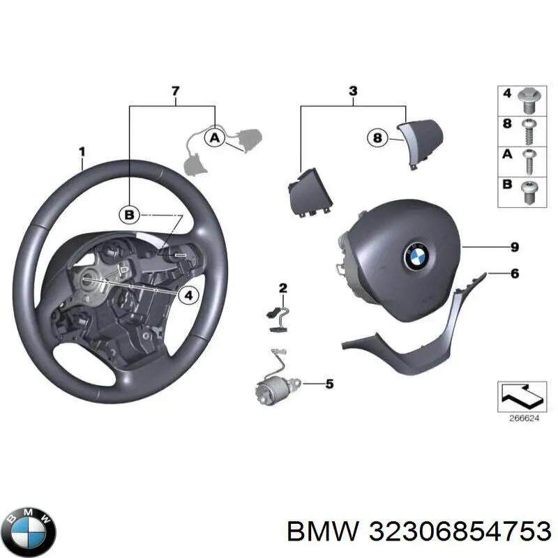Руль BMW 2 кабриолет (F23) (2014 - 2021) цена, от 15.20 USD