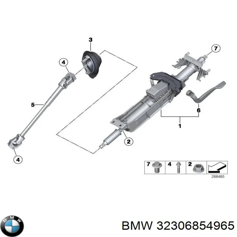 32306854965 BMW coluna da direção