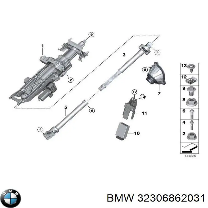 32306862031 BMW veio da coluna de direção inferior