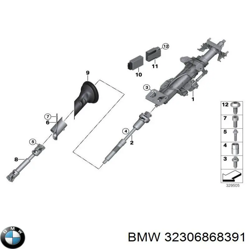Рулевая колонка BMW 32306868391