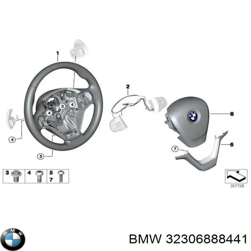 Купить 32306865360 BMW Подушка AIRBAG водительская
