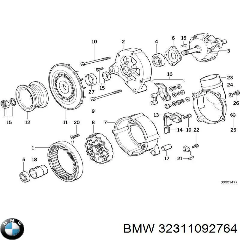 Личинка замка зажигания BMW 32311092764 цена, от 137.11 USD