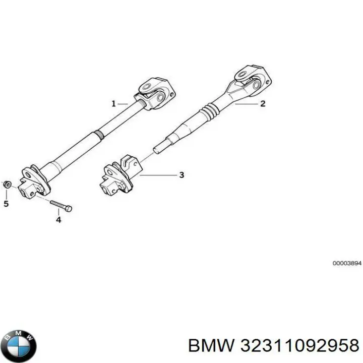 Крестовина рулевого механизма 32311092958 BMW