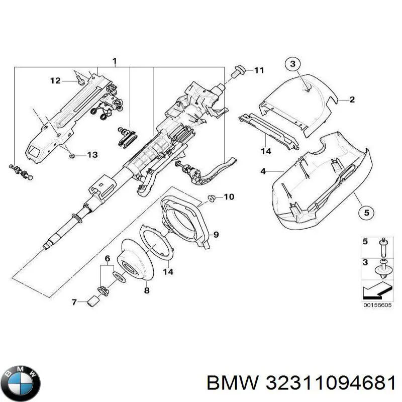 Хомут глушителя 32311094681 BMW