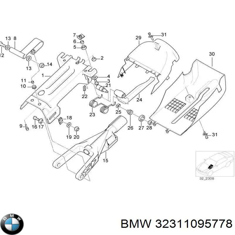 1095778 BMW Защитный кожух рулевого механизма