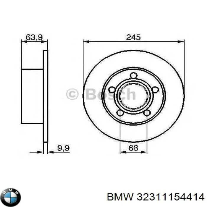  BMW 32311154414 цена, от 176.88 USD