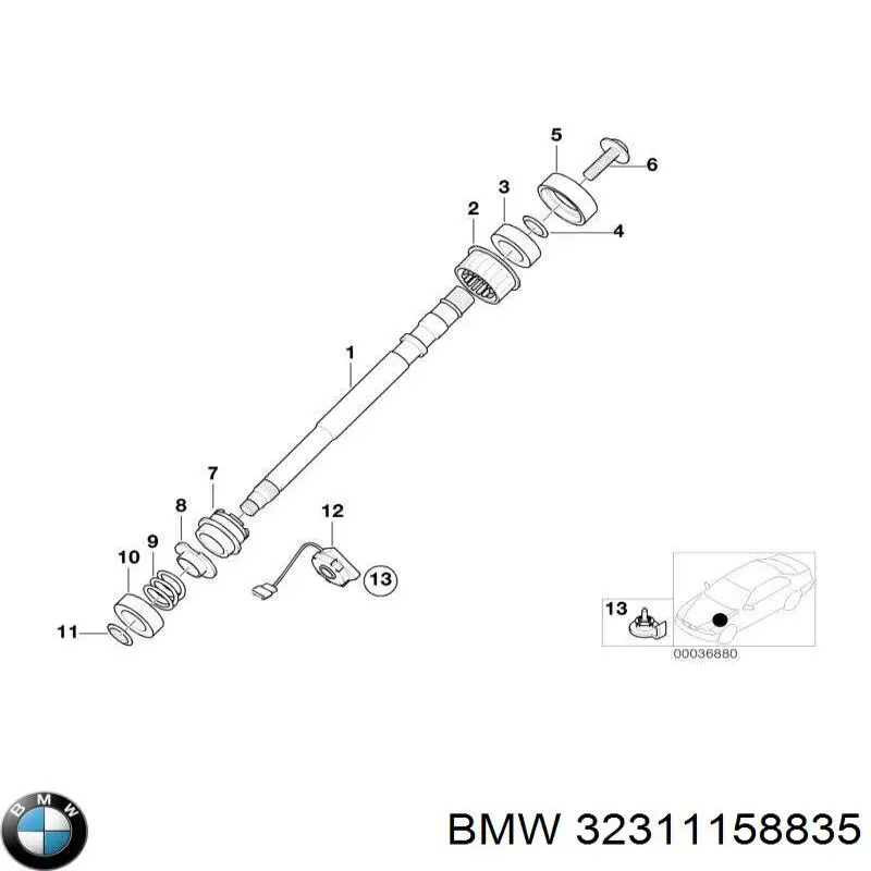 32311158835 BMW подшипник рулевой колонки верхний