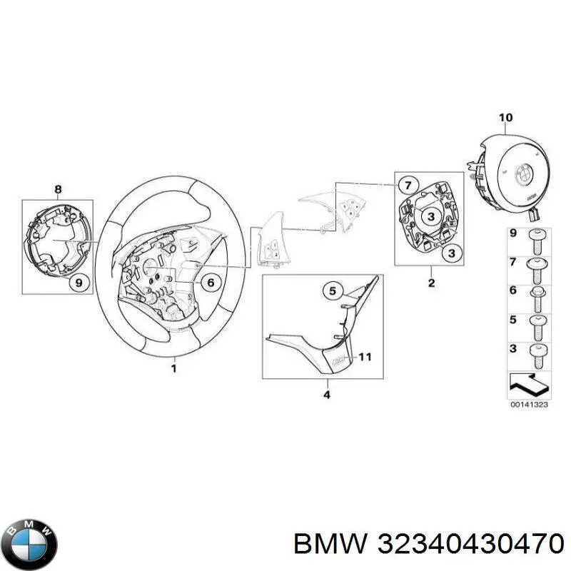 Колесо рулевое на BMW 5  E61