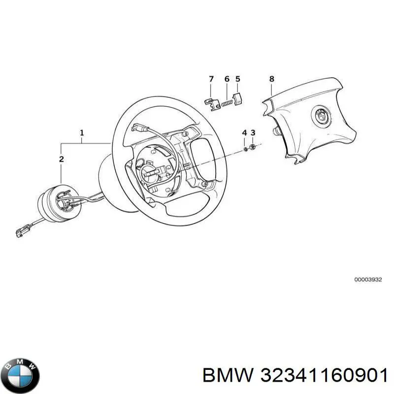 Контактное кольцо подушки безопасности BMW 32341160901 цена, от 19.75 USD