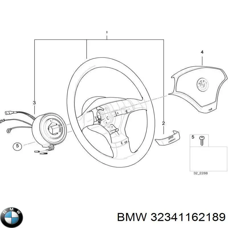 Молдинг стекла заднего 32341162189 BMW