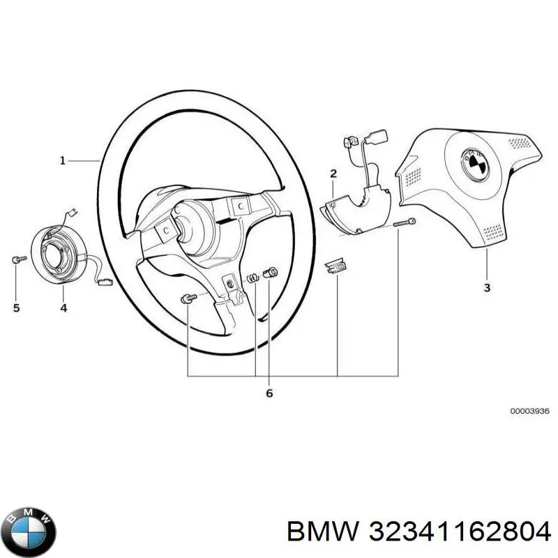32341162804 BMW Кольцо подушки безопасности