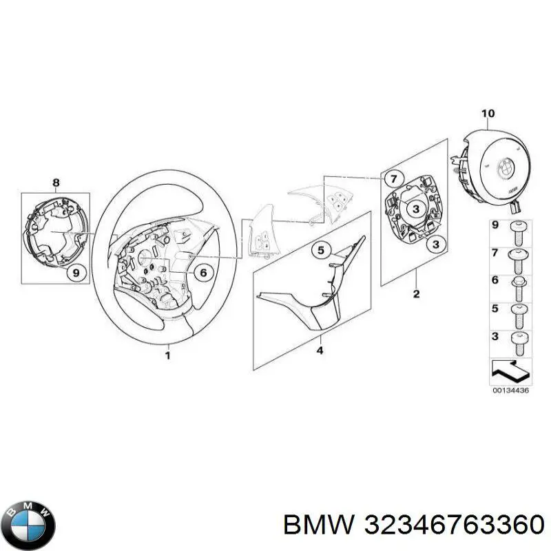 Рулевое колесо 32346763360 BMW