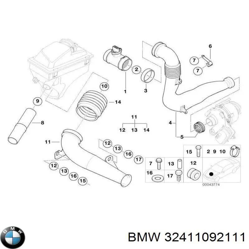 Купить 32411092111 BMW Бачок насоса гидроусилителя руля