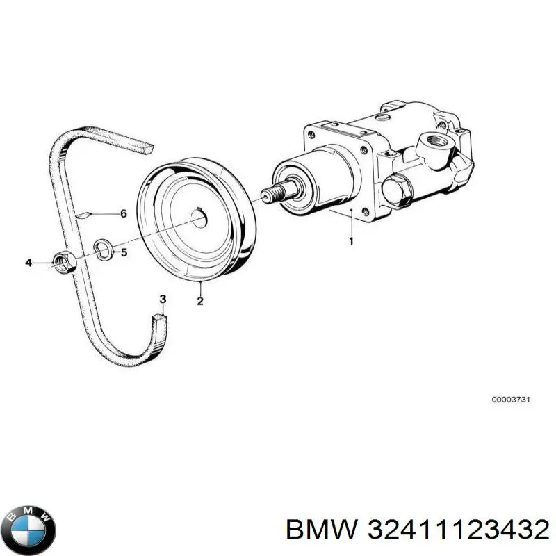 Насос гидроусилителя руля (ГУР) на BMW 7 (E23) купить.