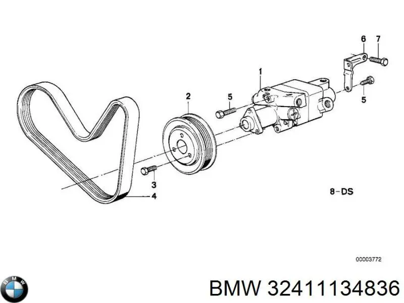 32411134836 BMW kit de reparação da bomba da direção hidrâulica assistida