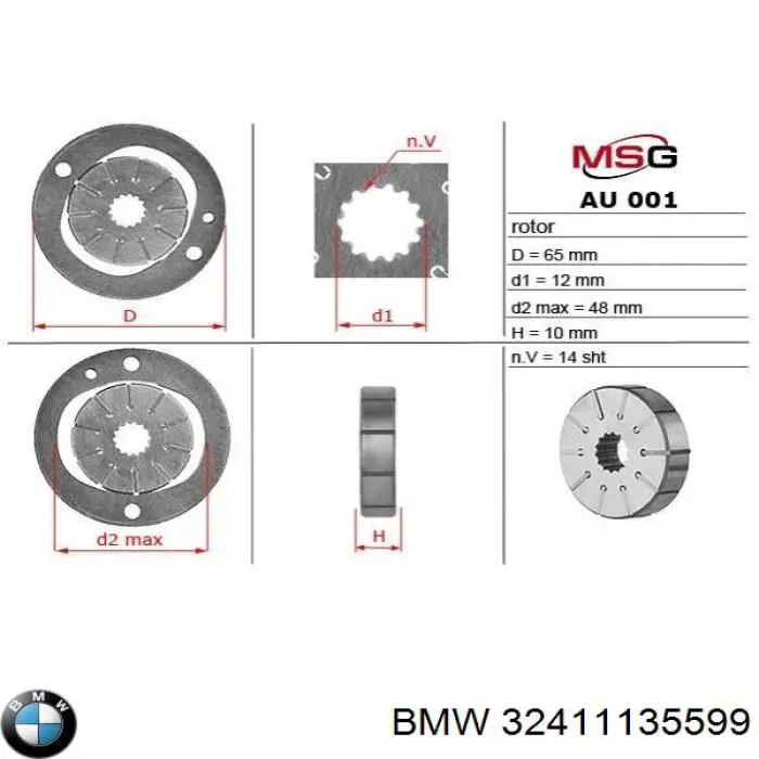 Насос гидравлики BMW 32411141208 цена, от 56.43 USD