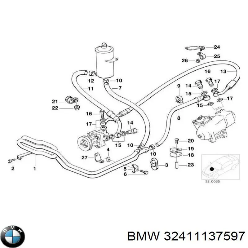 Насос ГУР 32411137597 BMW