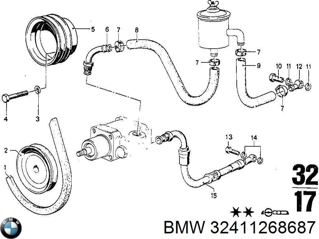 32411268687 BMW ремень генератора