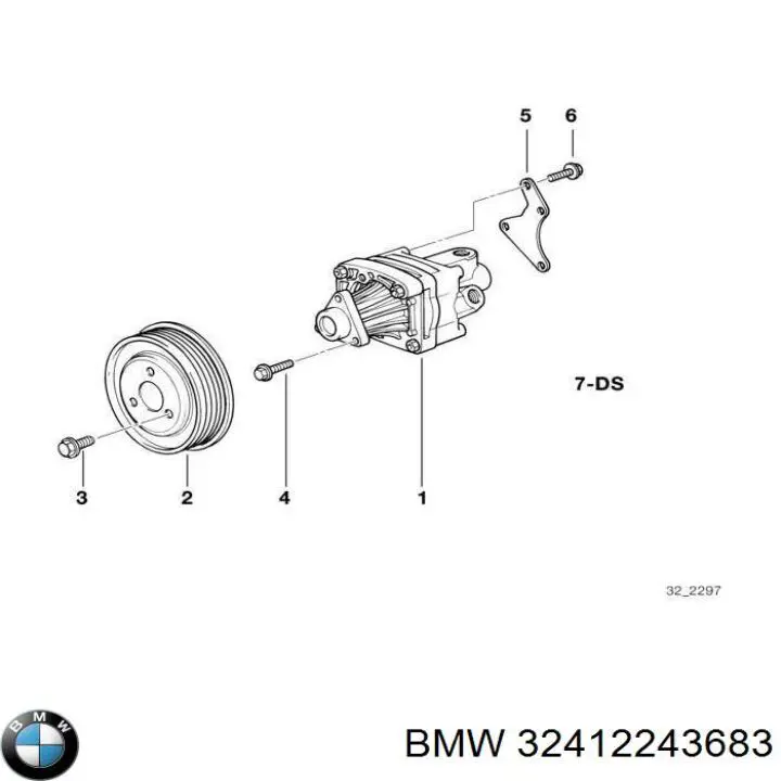 Шкив лопастного насоса гидроусилителя руля BMW 32412243683 цена, от 11.29 USD