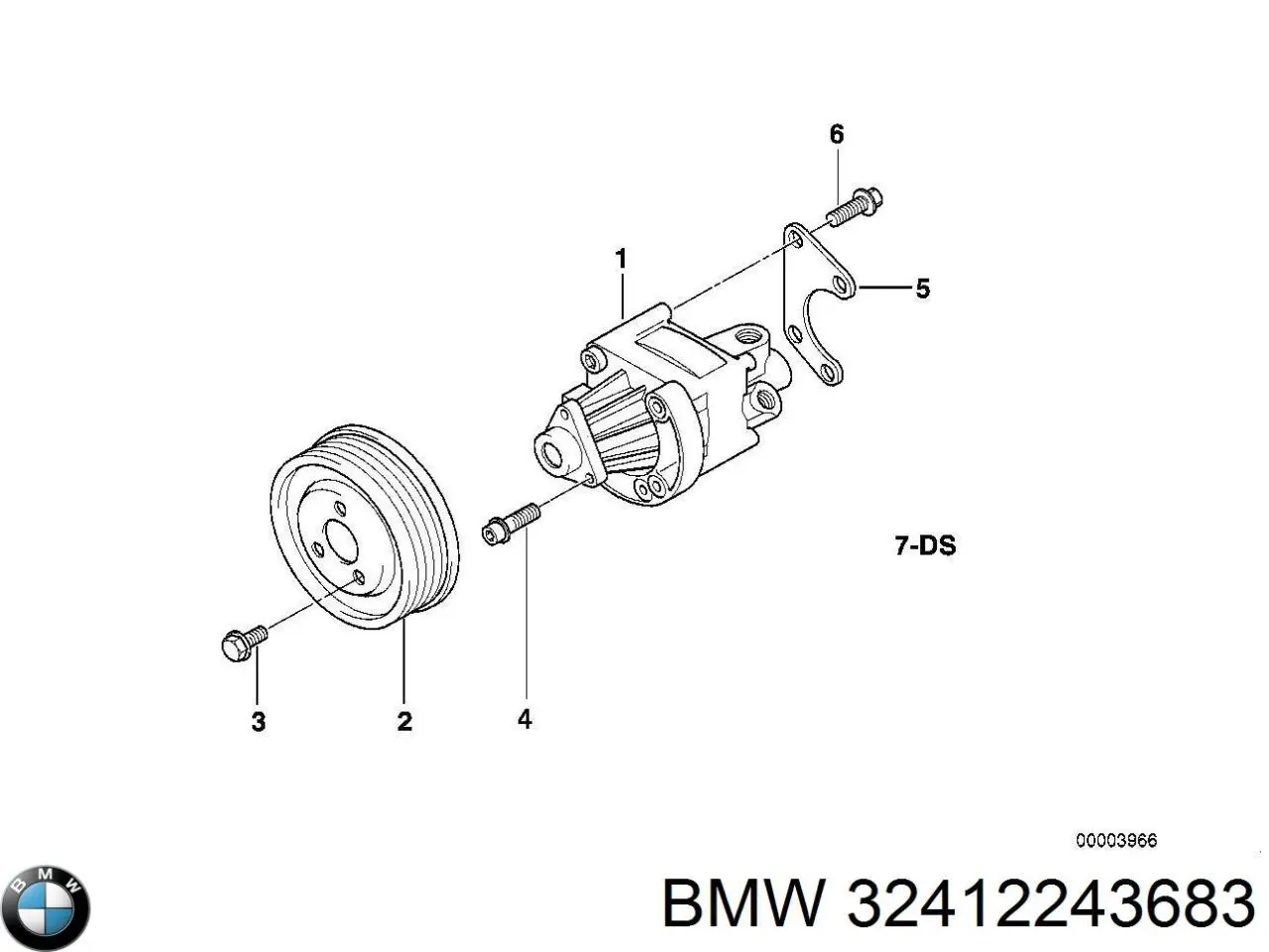 Купить 2243683 BMW Шкив насоса ГУР