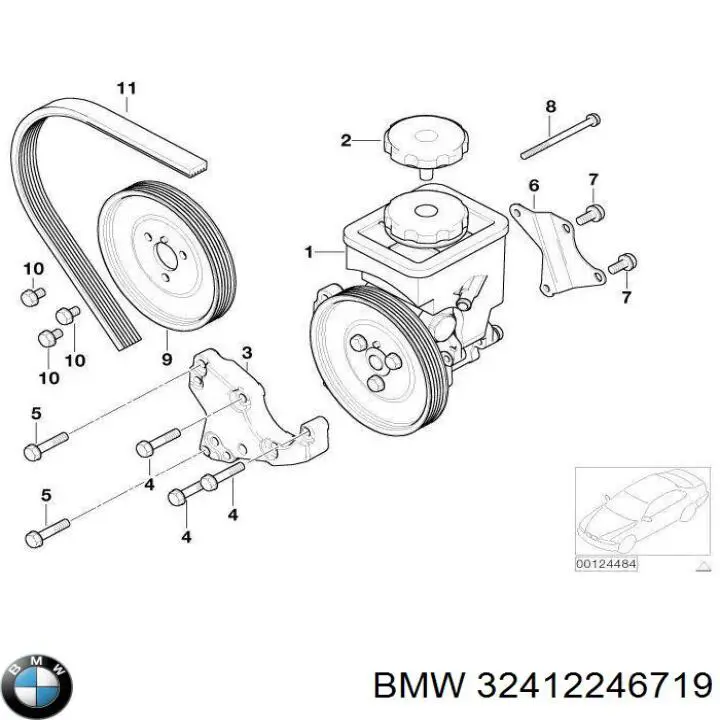 Шкив лопастного насоса гидроусилителя руля BMW 2246719 цена, от 5.64 USD