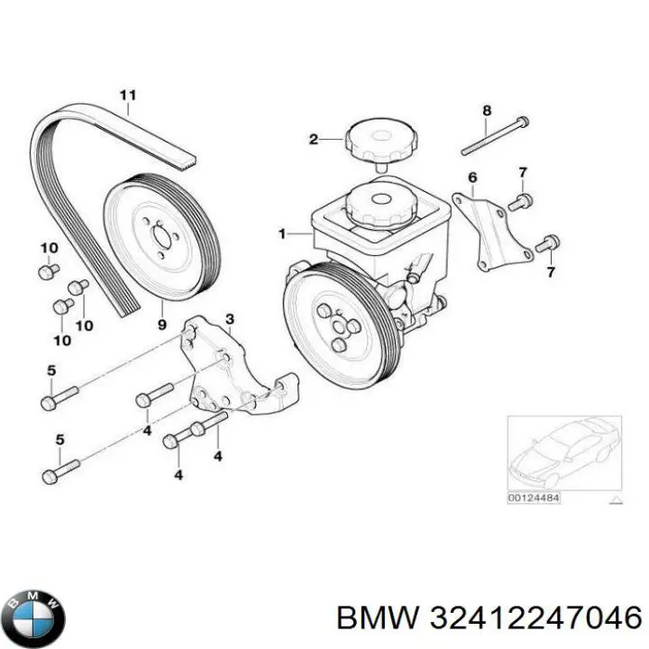 Купить 32422457437 BMW Шкив помпы