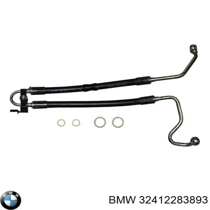 Шланг ГУР высокого давления от насоса до рейки (механизма) BMW 32412283893