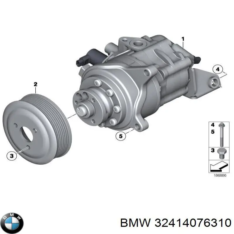 32414071181 BMW bomba da direção hidrâulica assistida