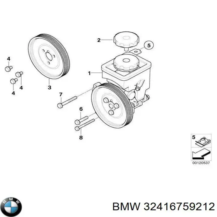 32416759212 BMW bomba da direção hidrâulica assistida