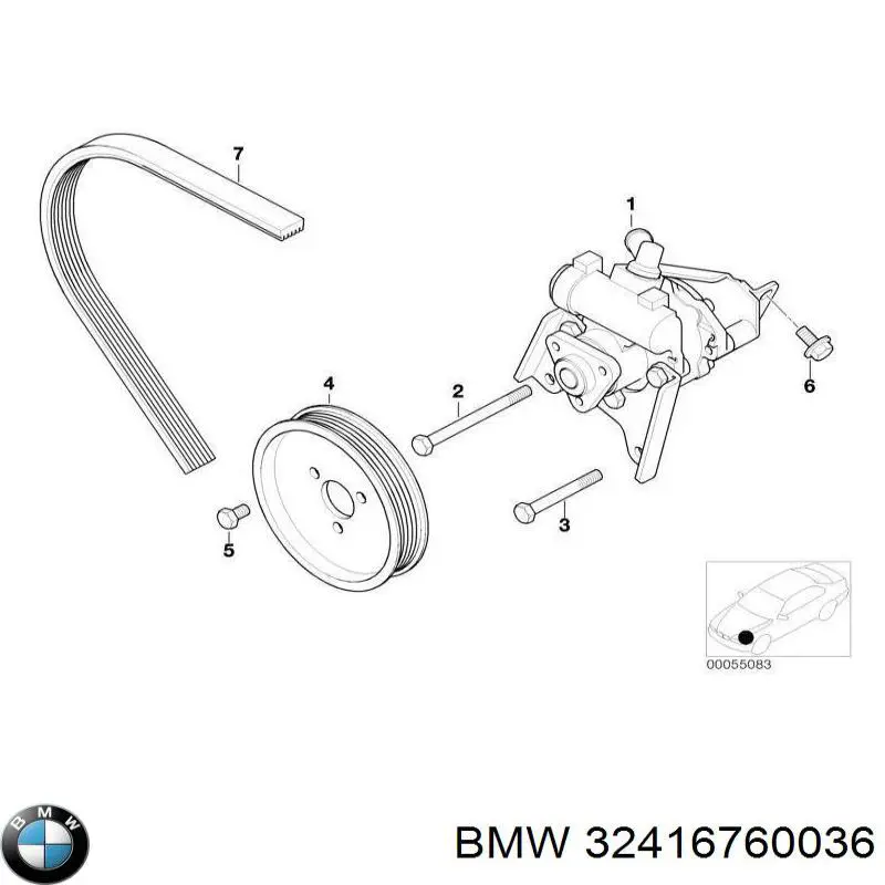 Купить 32416760036 BMW Насос рулевого управления