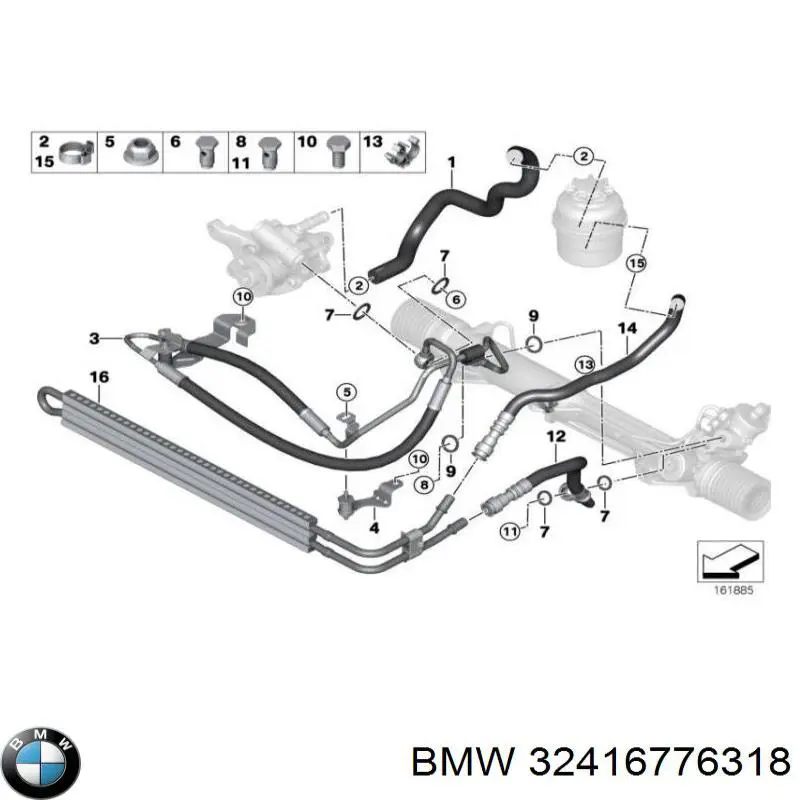 32414057601 BMW Шланг для удаления воздуха