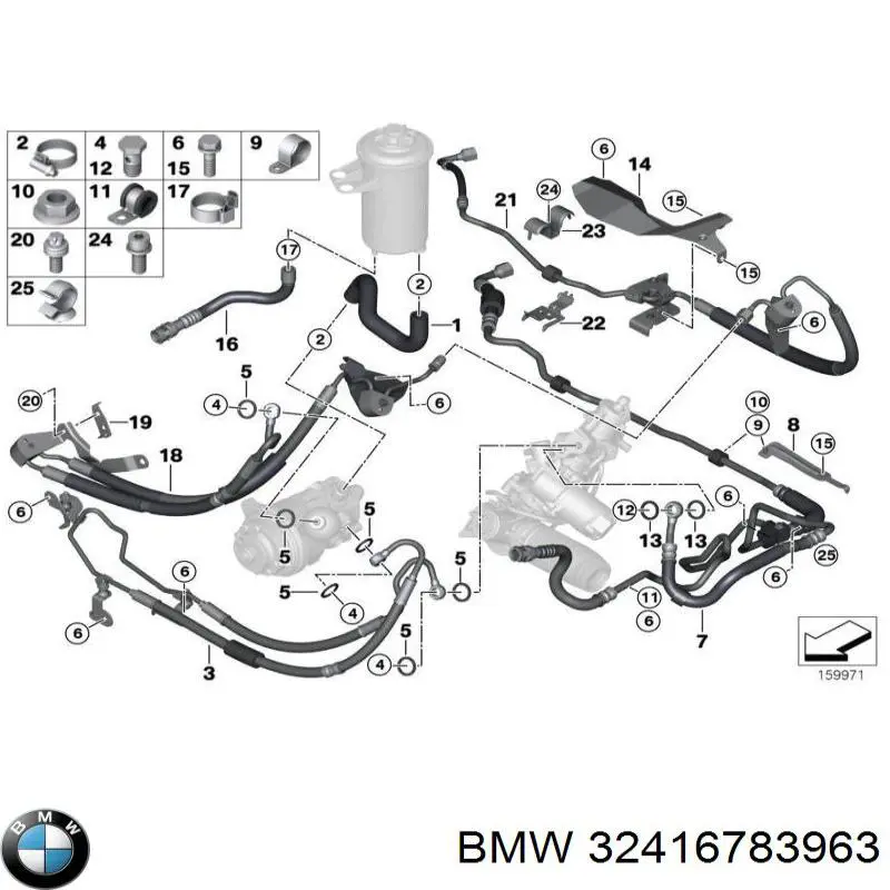 Насос ГУР 32416781007 BMW