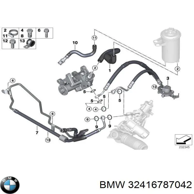 Купить 32416787042 BMW Трубка картера воздушная