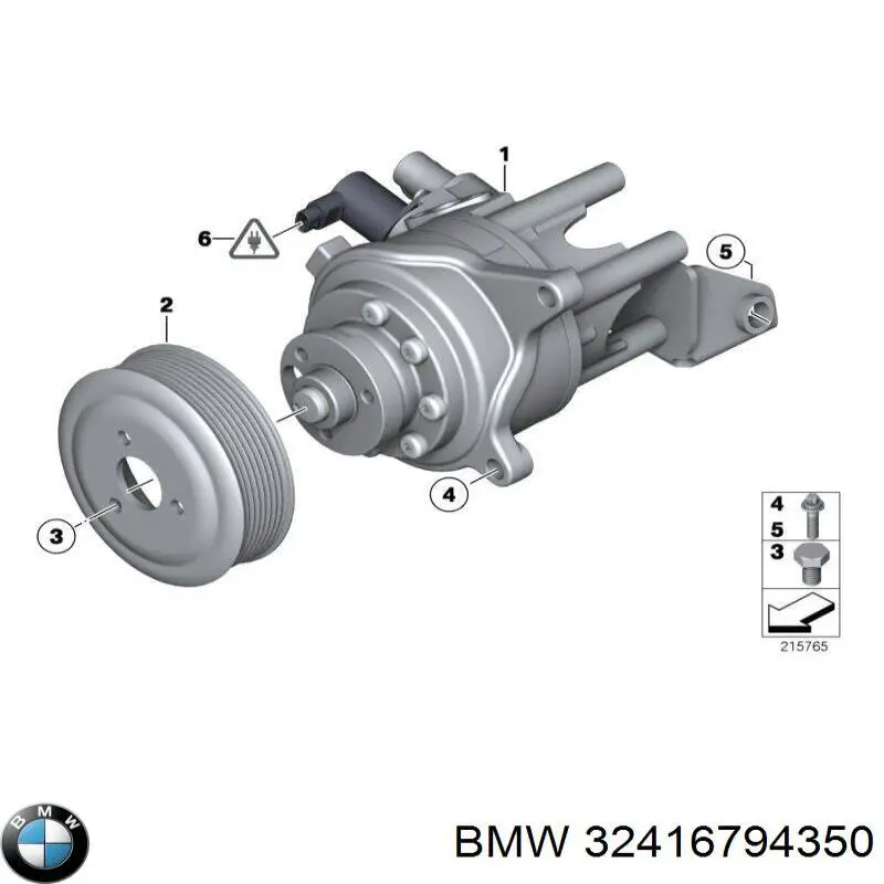 Bomba hidráulica de dirección 32416794350 BMW