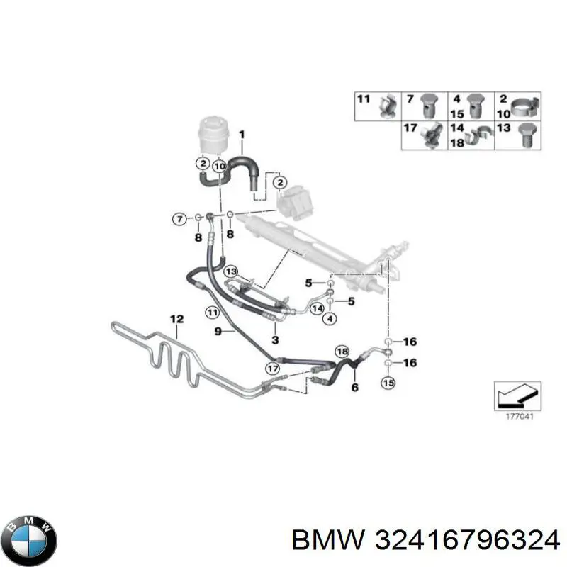 32416796324 BMW патрубок вентиляции картера (маслоотделителя)