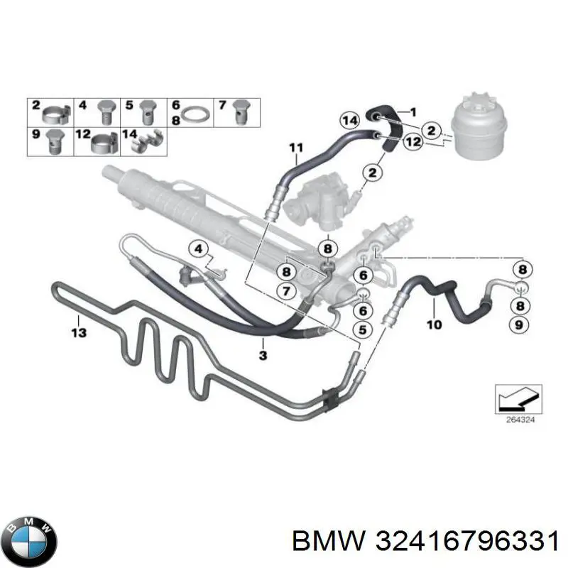 Патрубок вентиляции картера, маслоотделителя BMW 32416796331 цена, от 82.35 USD