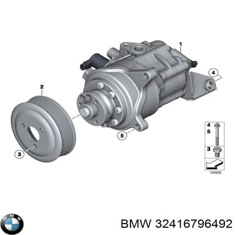 Купить 32416796492 BMW Насос рулевого управления