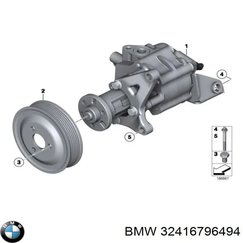 32416796494 BMW bomba da direção hidrâulica assistida