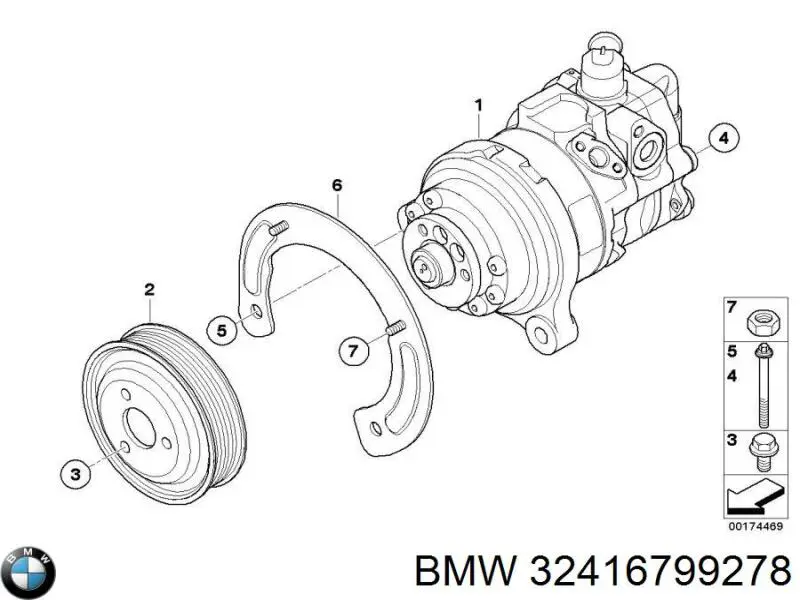 32416799278 BMW bomba da direção hidrâulica assistida