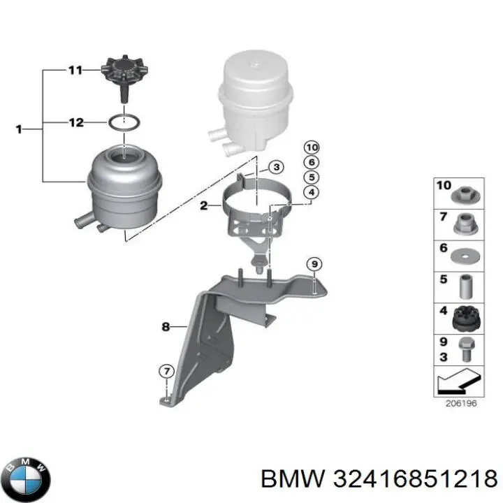 Купить 32416851218 BMW Бачок насоса гидроусилителя руля