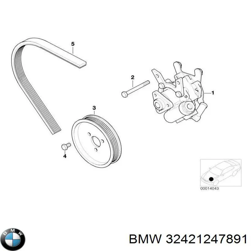 Купить 32421247891 BMW Шкив насоса ГУР