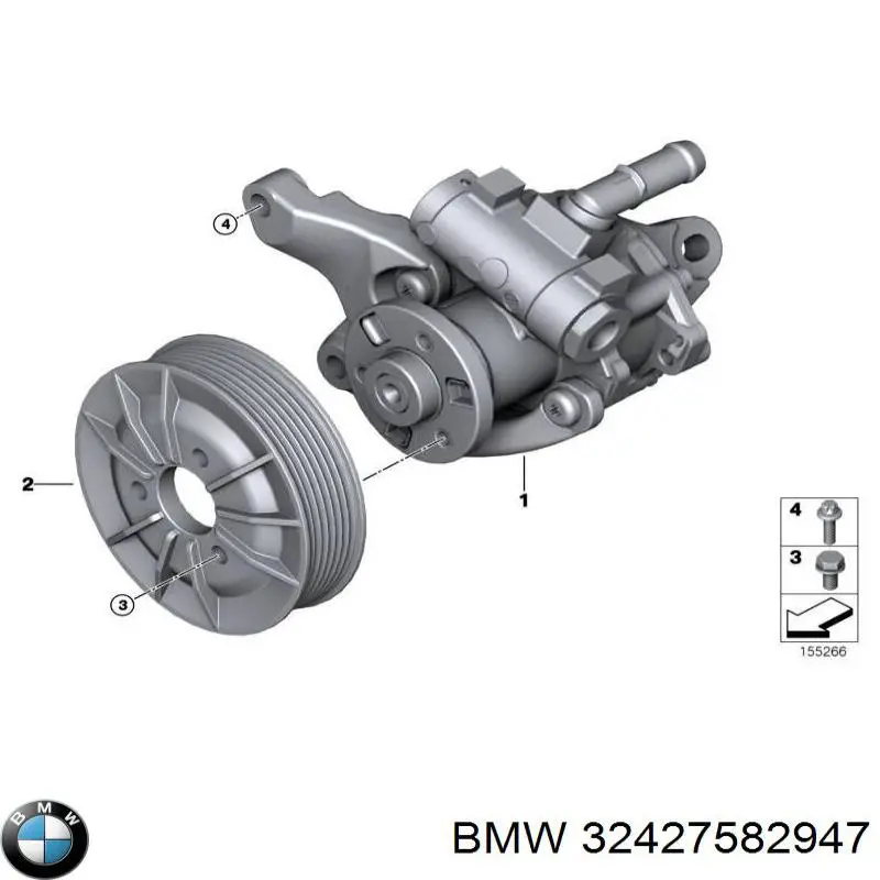 Шкив водяной помпы 32427582947 BMW