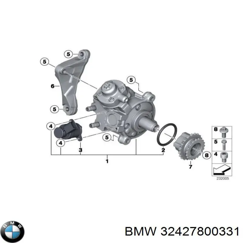 Купить 32427800331 BMW Шкив насоса ГУР