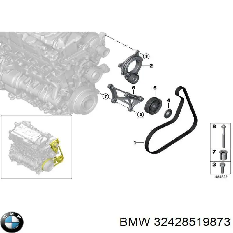 Шкив помпы водяного насоса BMW 32427810810 цена, от 88.31 USD