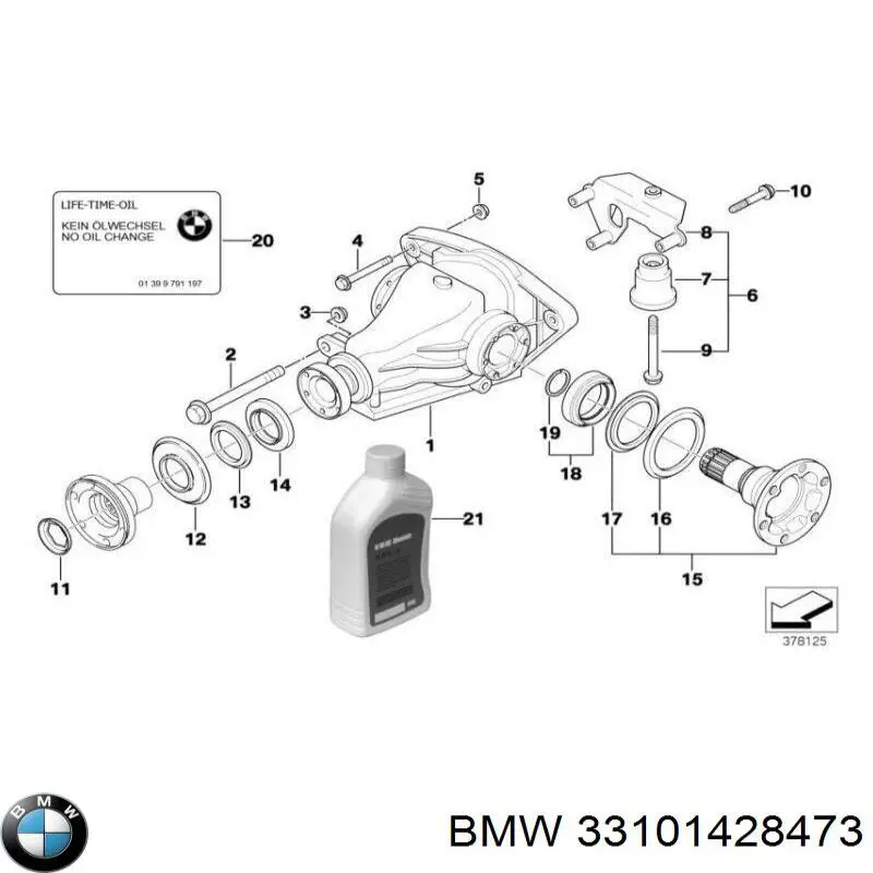 Редуктор заднего моста на BMW 5 (E39) купить.