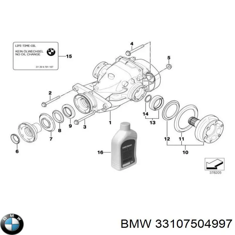 33107504997 BMW redutor do eixo traseiro