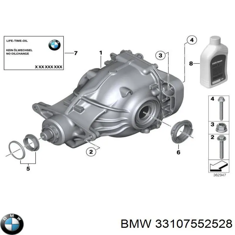 7602984 BMW Редуктор моста заднего