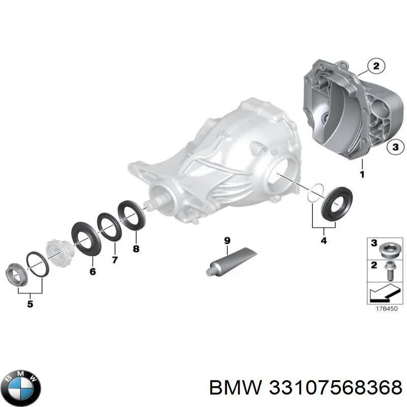 Сальник редуктора заднего моста на BMW X6 (F16) купить.