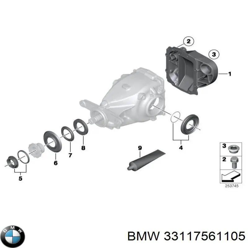 33117561105 BMW Крышка коробки передач